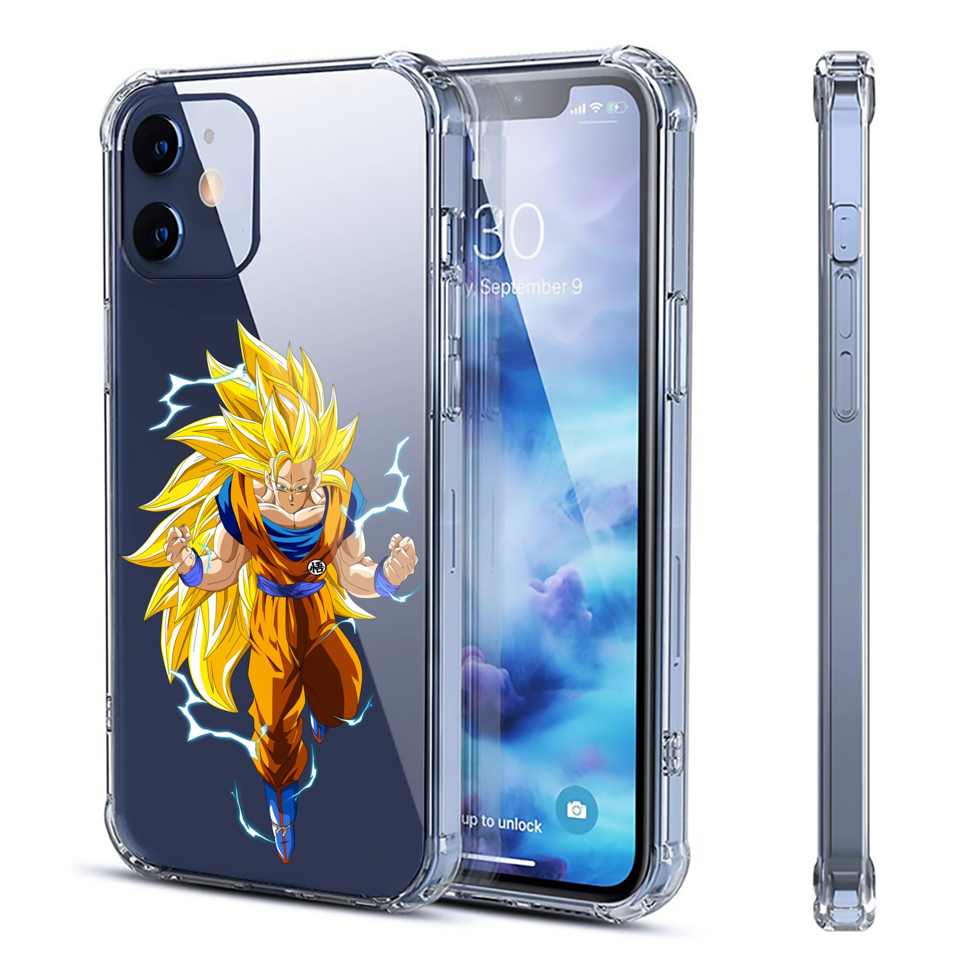 （画像用） ドラゴンボール 孫悟空（そん ごくう）Son Goku カカロット DRAGON BALL Kakarotto 【iPhone 12シリーズ対応】透明スマホケース（クリアソフトケース）